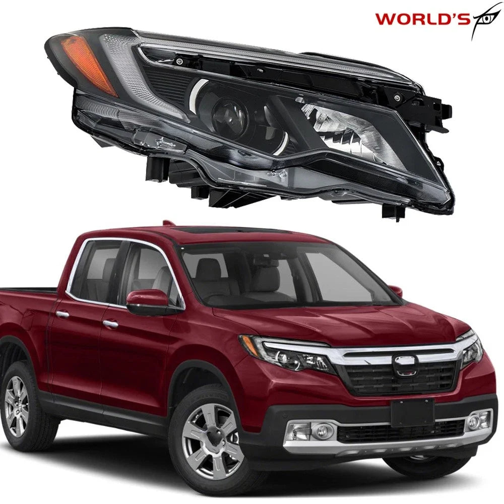 Right Headlight for Honda Pilot, Ridgeline (2016–2020) Halogen with LED DRL