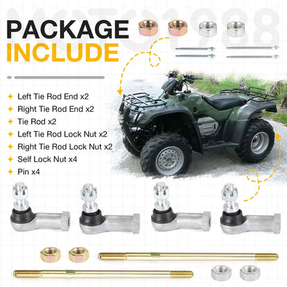 Set of 2 Tie Rod Ends for Honda Rancher 350 TRX350 (2000–2006)