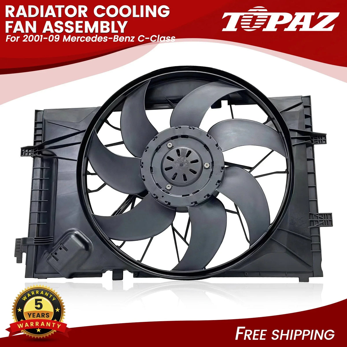 Radiator Cooling Fan Assembly for Mercedes-Benz C-Class (2001–2009)