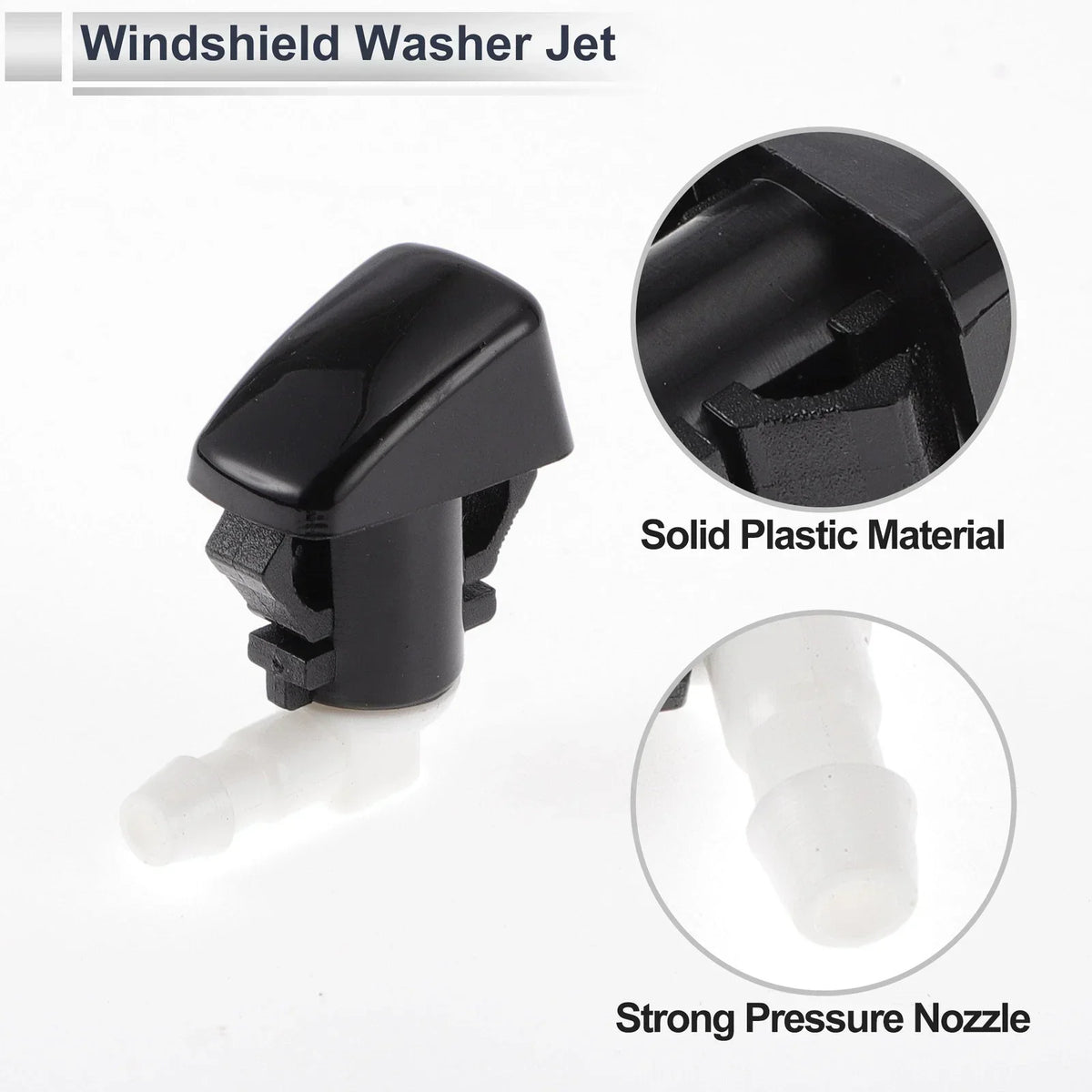 Washer Nozzle and 6 Hose Connectors for 2011-2023 Dodge