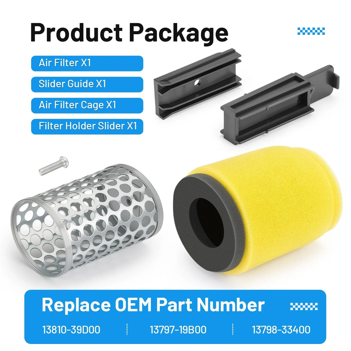 Air Filter Cage Kit (13810-39D00) for Suzuki LT-F250, LT4WD, LT-F4WDX