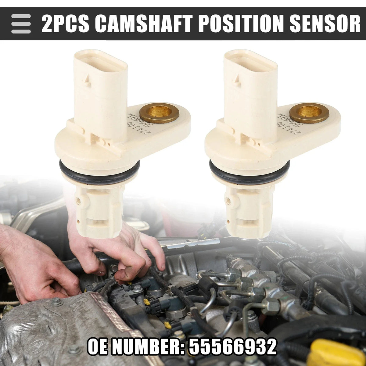 2X Camshaft Position Sensor for Buick Encore (2013–2021) No. 55566932