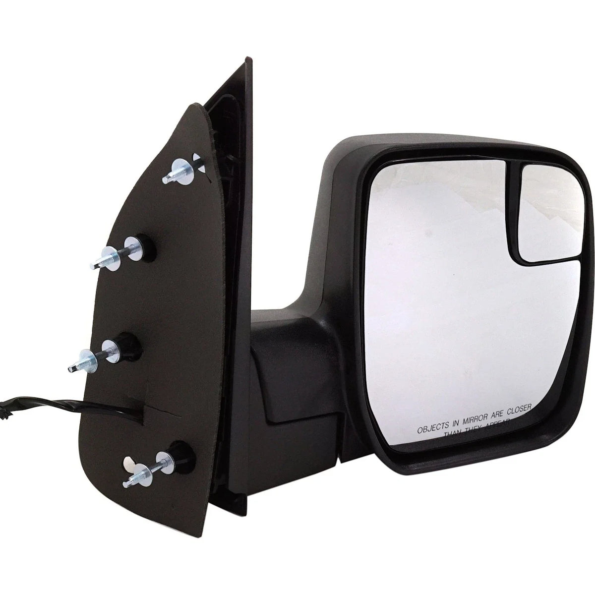 Power Mirror for Econoline Van (2010–2014) Passenger Side Manual Fold Black