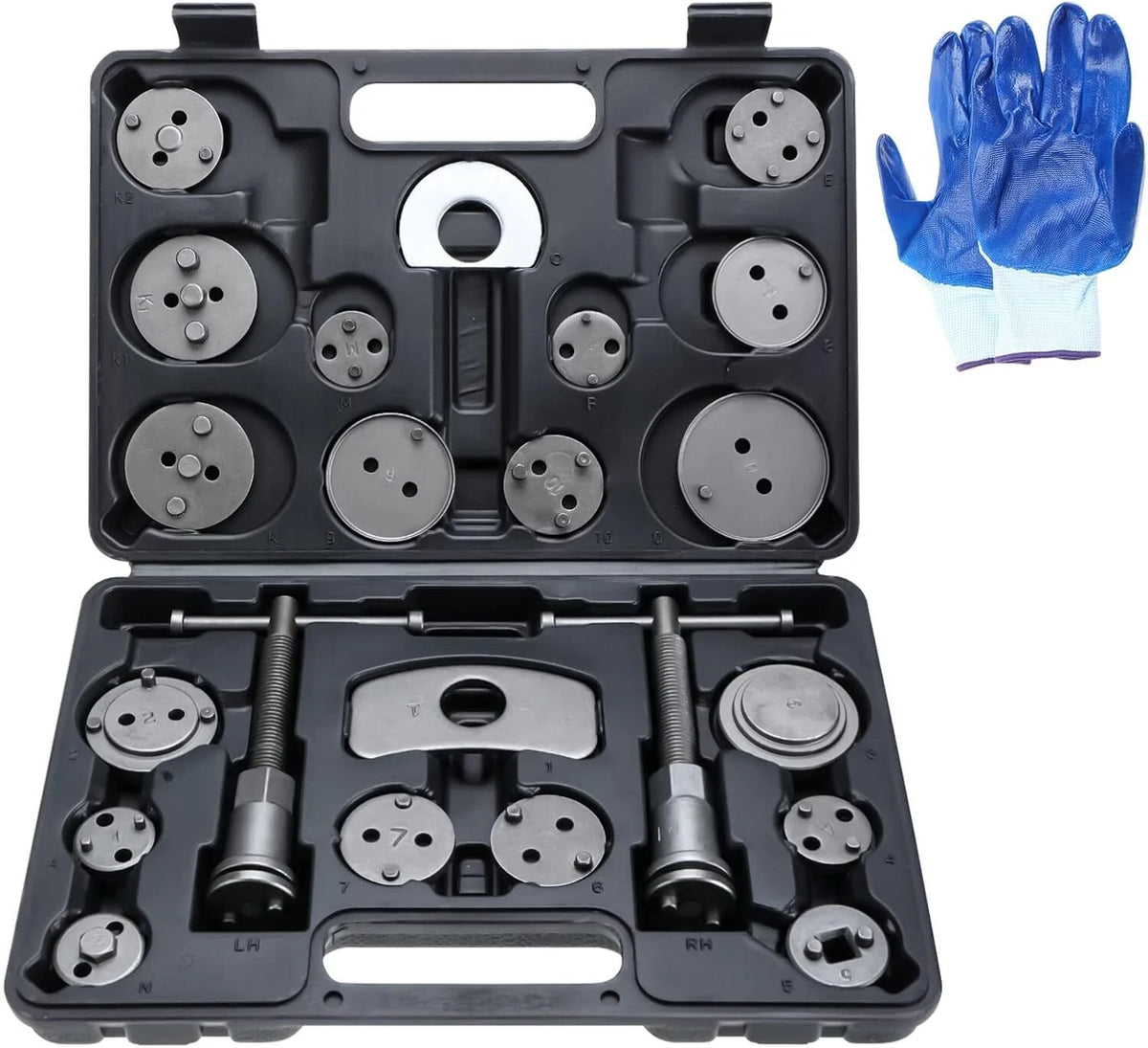 Universal Brake Caliper Compressor Tool Kit - 24 Piece Set