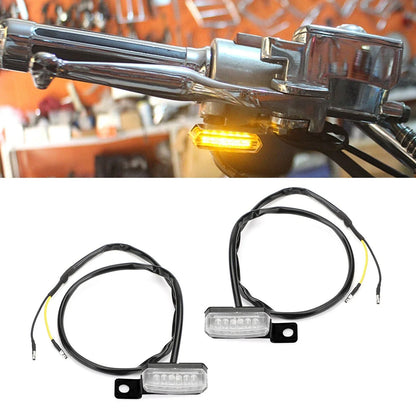 Universal Motorcycle LED Front Turn Signal Lamps - 1 Pair