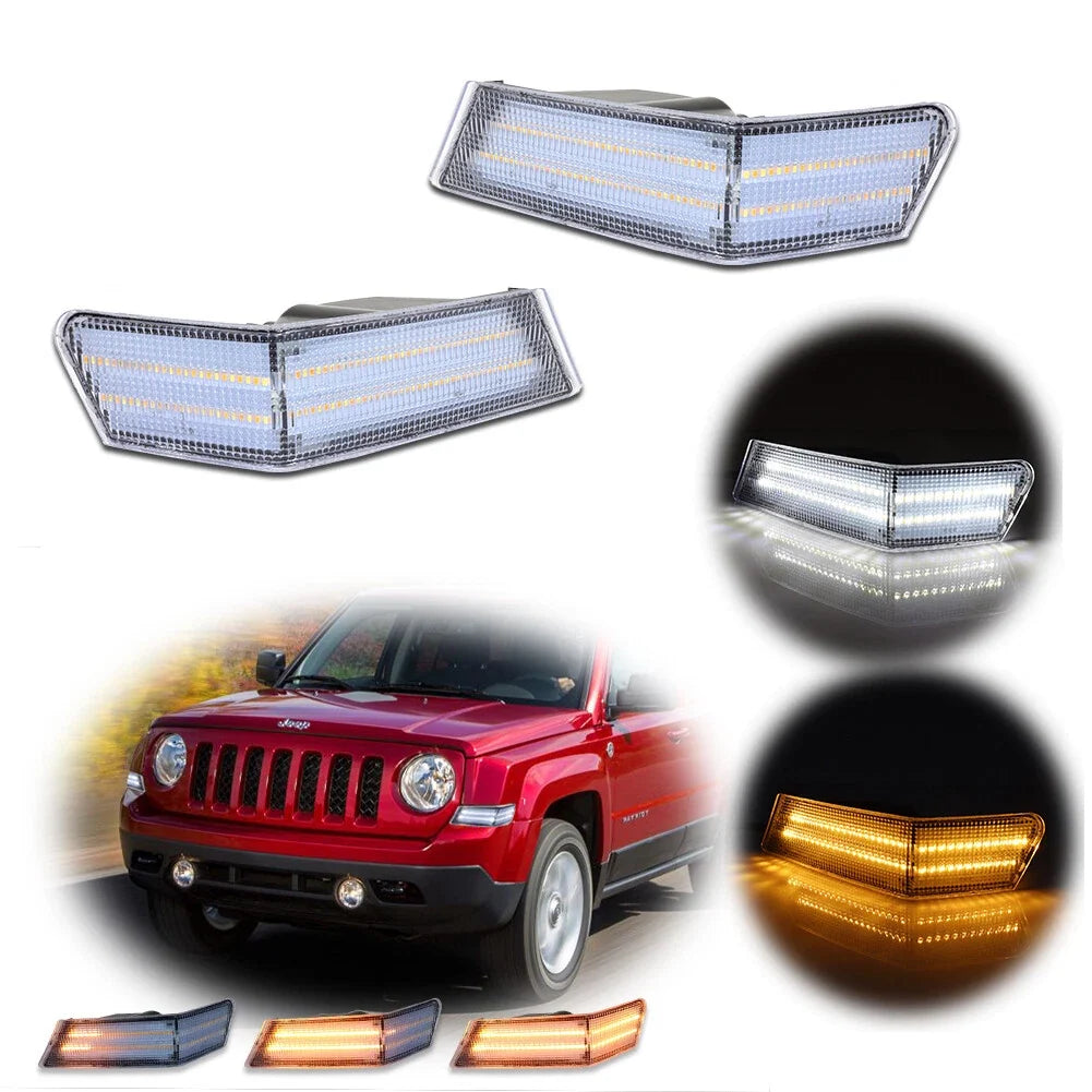 Dynamic Amber LED Signal DRL Lamp for Jeep Patriot (2007–2017)
