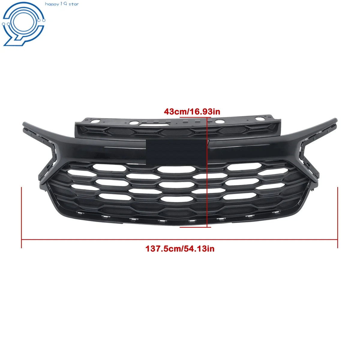 Front Bumper Grille Gloss Black for Chevrolet Trailblazer (2024–2026)