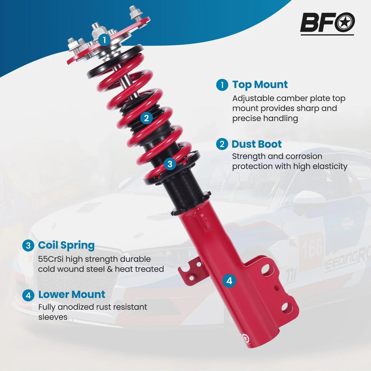 Coilover Lowering Kit for tC Coupe Scion (2005-2010)