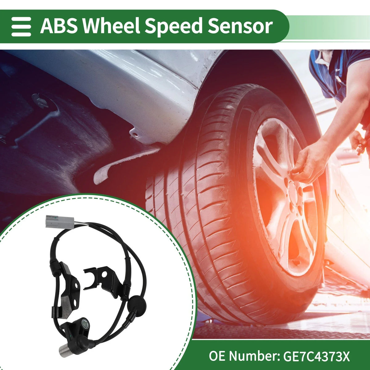 ABS Wheel Speed Sensor GE7C4373X for Mazda Protege (2001–2003)