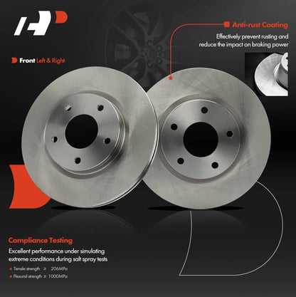 Brake Rotors & Ceramic Pads Set for Nissan Sentra (2013-2017) Front
