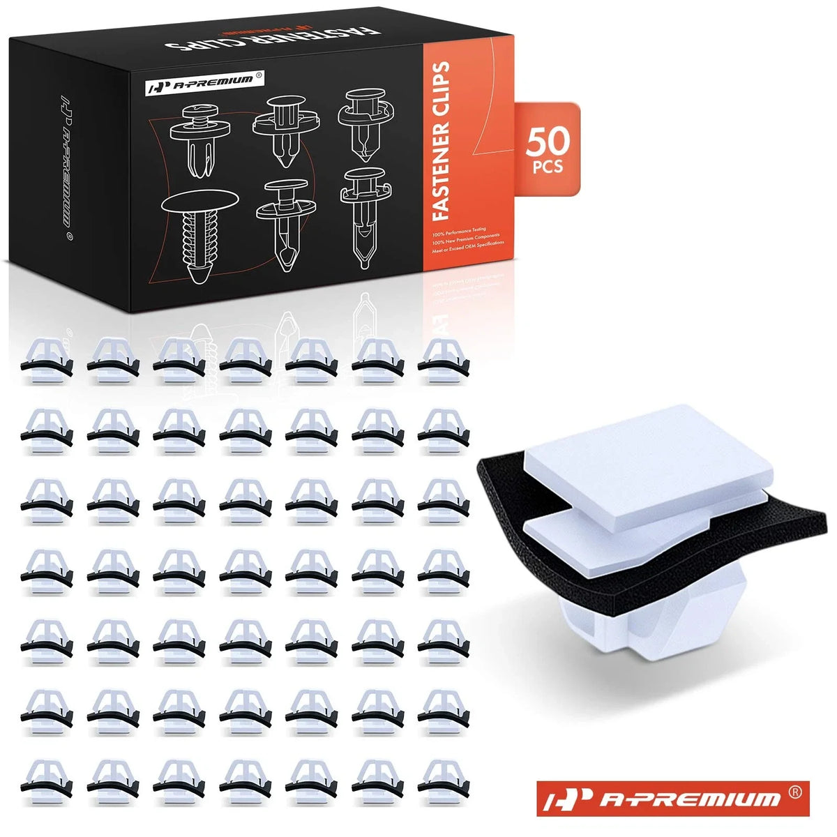 50Pcs Nylon Side Rocker Molding Clips for Kia