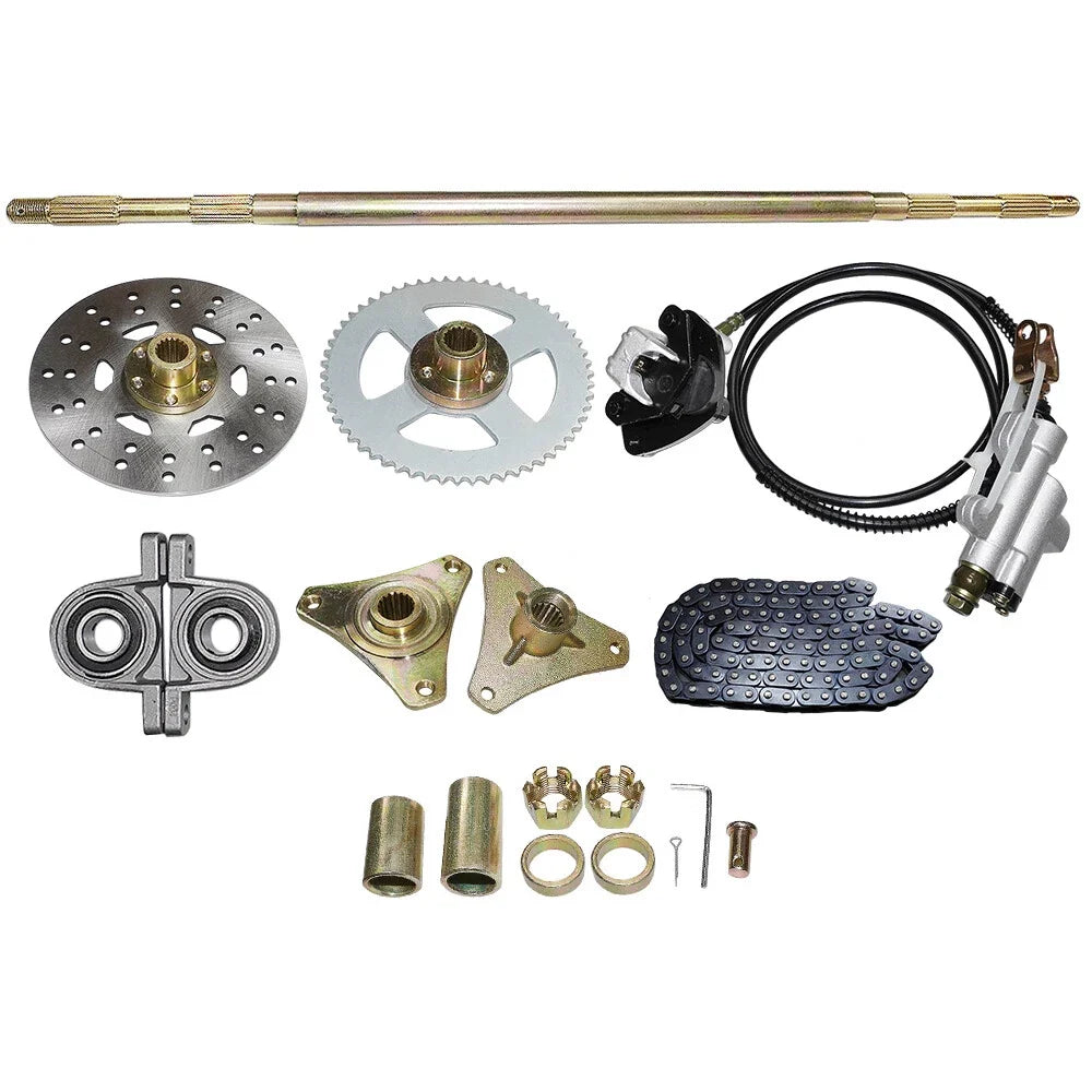 29" Go Kart Rear Axle Kit with Brake & Sprocket for Drift Trike