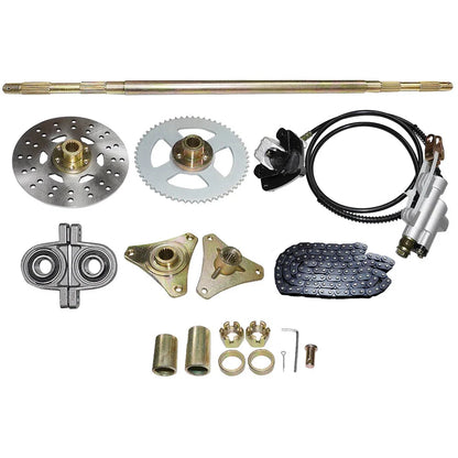 29" Go Kart Rear Axle Kit with Brake & Sprocket for Drift Trike