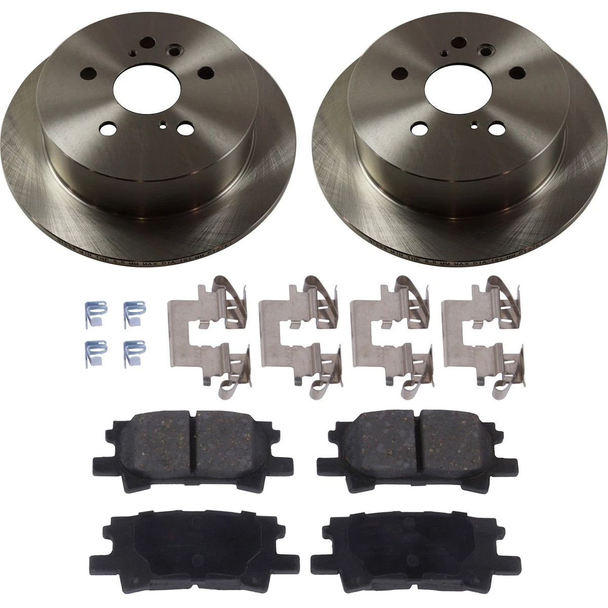 Rear Brake Disc and Pad Kit for Toyota Highlander (2004–2007) Ceramic