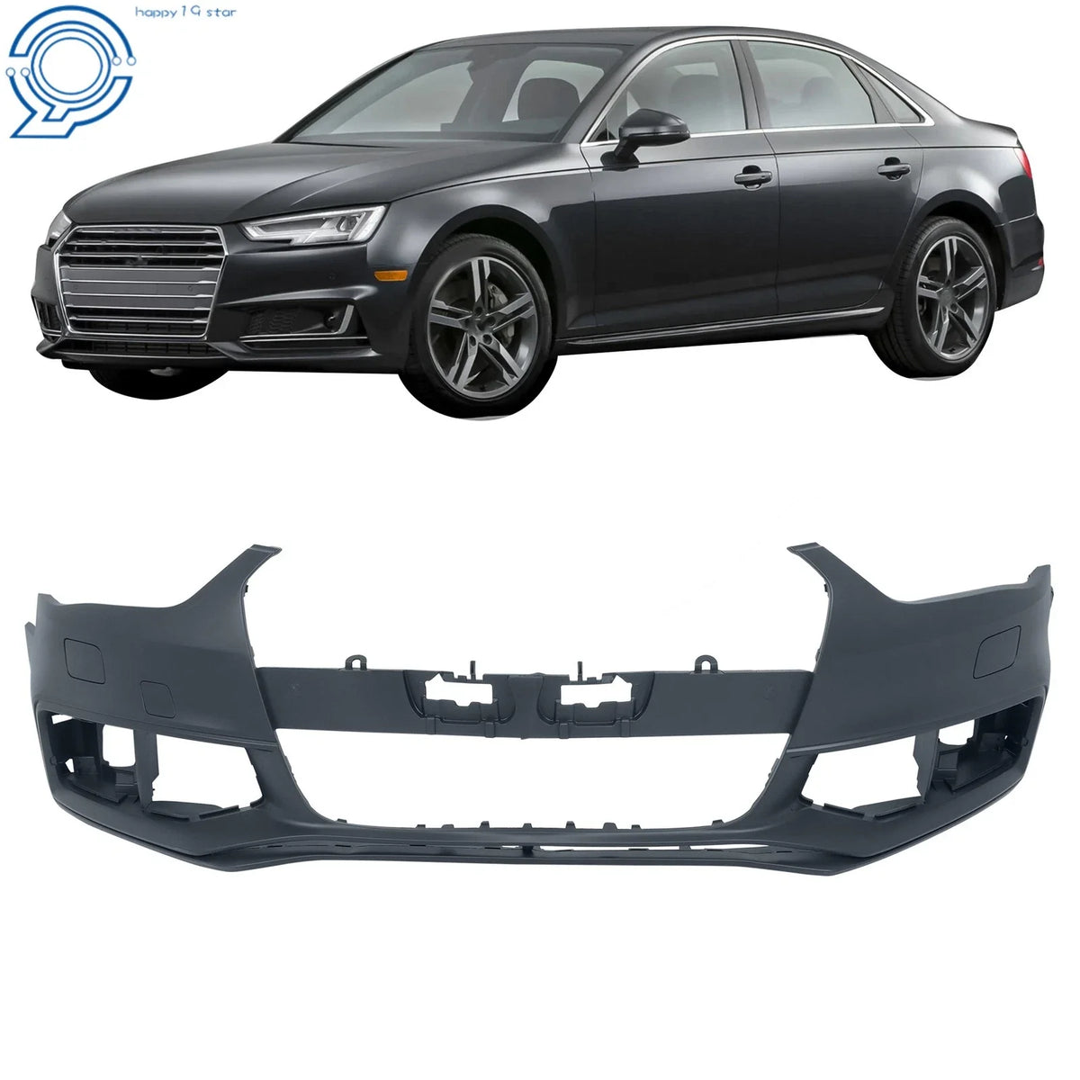 Front Bumper Cover for Audi A4 S4 Quattro (2013–2016)