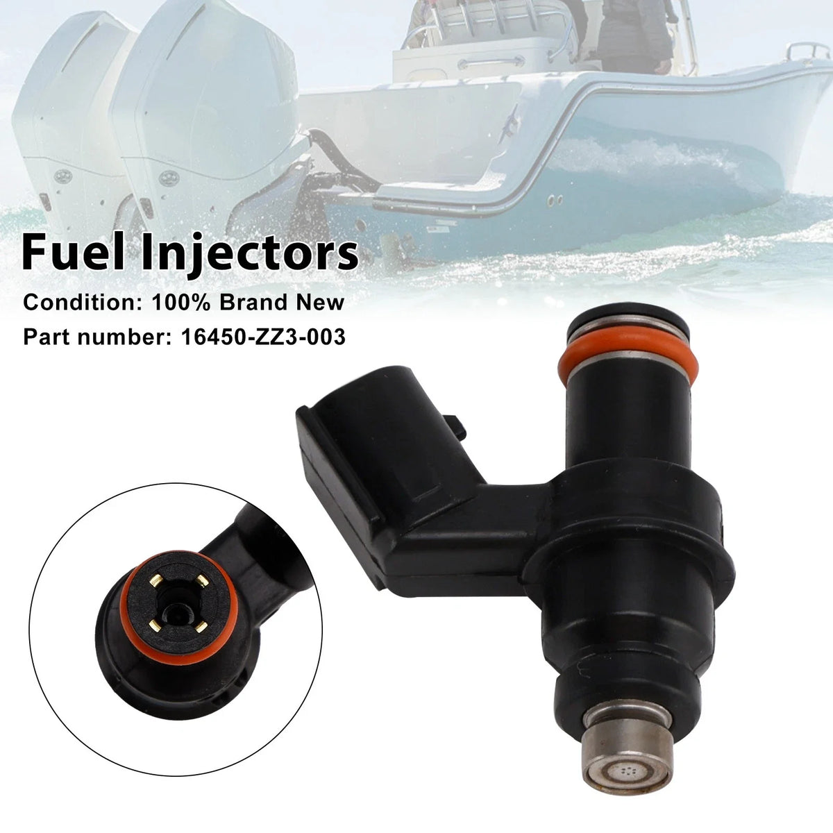 Fuel Injectors 16450-ZZ3-003 for Honda Outboard BF60A (1998)