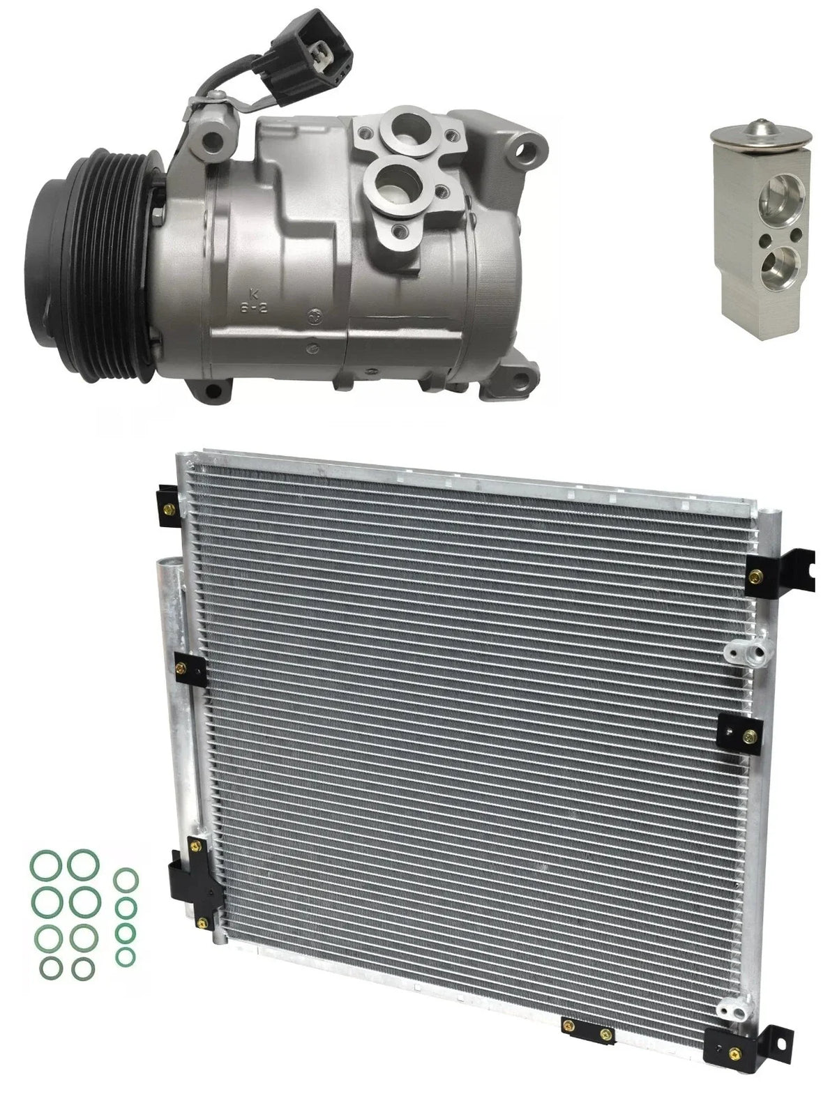 AC Compressor Kit With Condenser for Cadillac SRX 3.6L V6 (2004–2009)