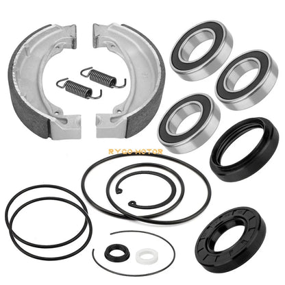 Rear Axle & Brake Shoes Kit with Seals for Honda TRX250 Recon 250 1997-2024