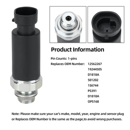 Oil Pressure Sensor for Cadillac Escalade 2002 12562267