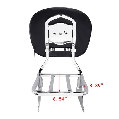 Backrest Sissy Bar with Luggage Rack for Harley Softail FLST 1984-2017