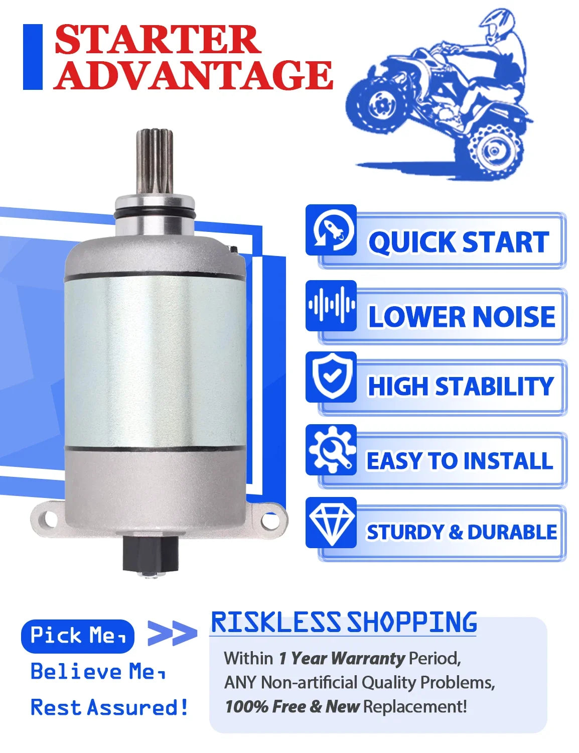 Relay Starter for Yamaha Kodiak 700 (2016–2023)