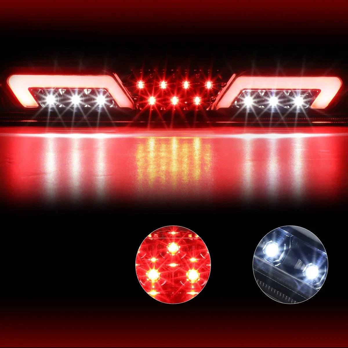 Sequential LED 3rd Tail Brake Light + Cargo Lamp for Silverado/Sierra (1999–2007)