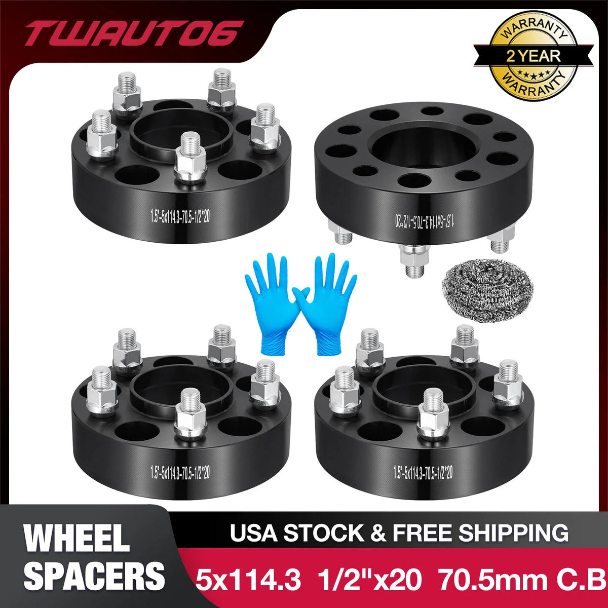 1.5" Hubcentric Wheel Spacers for Ford Edge Mazda B2500 (2011–2018)