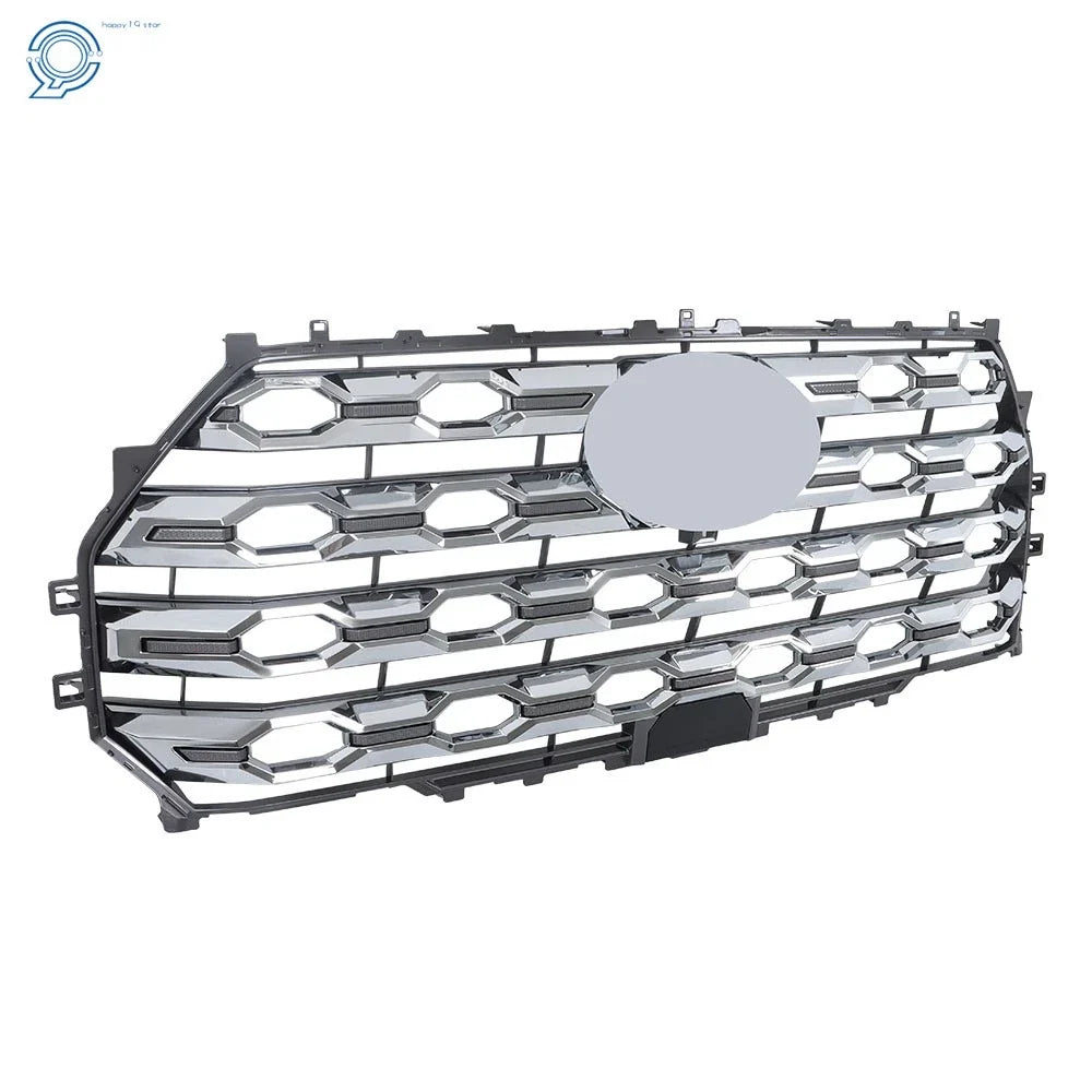 Mesh Front Upper Grille for Toyota Tundra 2022-2023 W/Camera Hole - Chrome