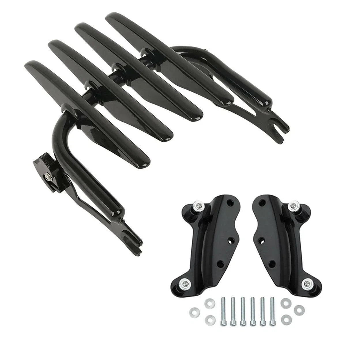 Luggage Rack & Docking Hardware - Black Stealth for Harley Touring 2009-2013