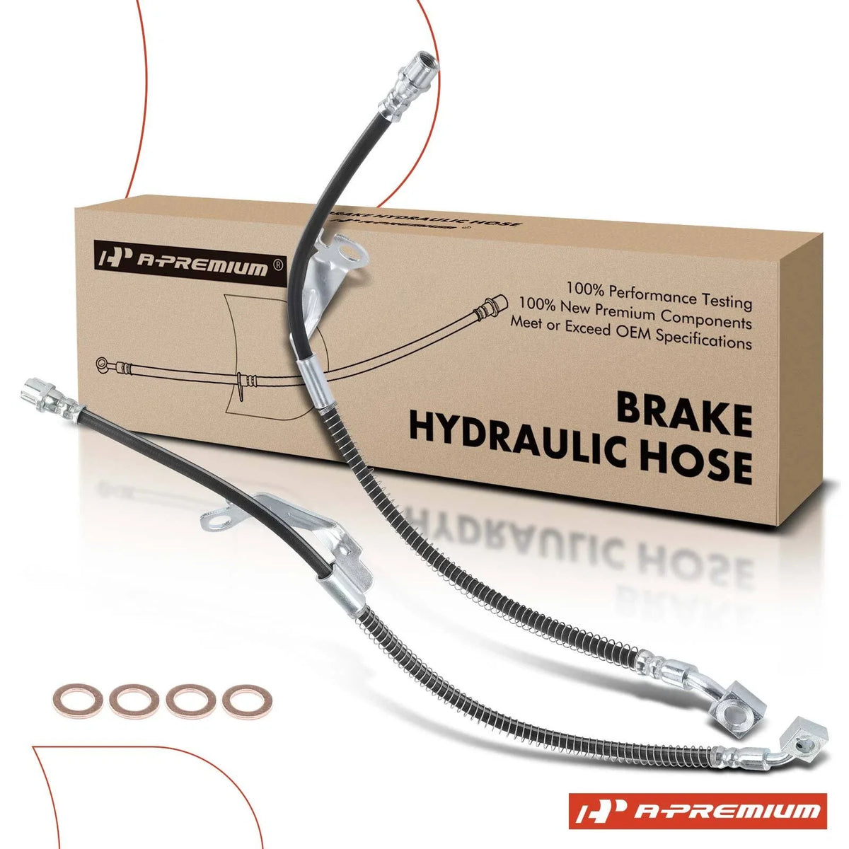 2X Front Brake Hydraulic Hose for Buick LaCrosse Regal (2010–2017)