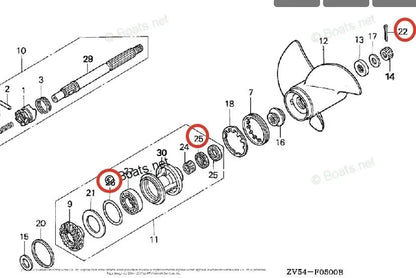 Lower Unit Seal Kit for Honda 35/40 HP 45/50 HP (91252-ZV5-003, 90758-ZV5-000)