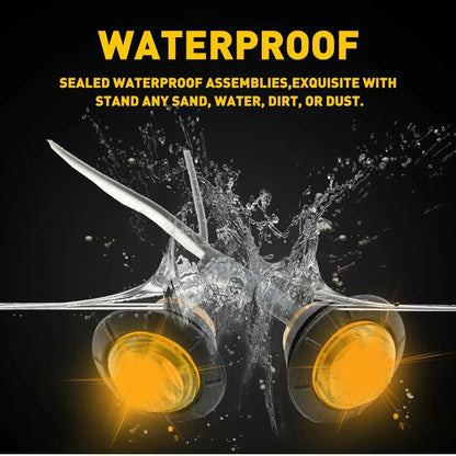 Waterproof Truck Trailer Side Marker Lights - 10 Amber LEDs