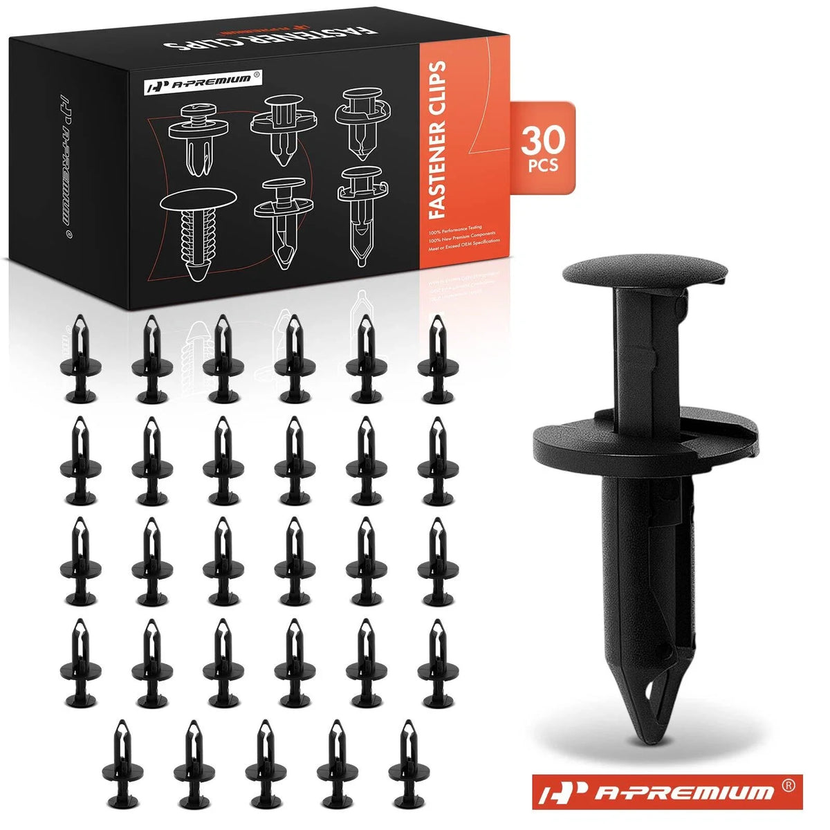 30Pcs 8mm Nylon Fastener Clips for Chevy GMC
