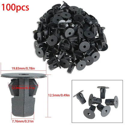100 Pcs Fastener Clips for Toyota (8x8.2mm)