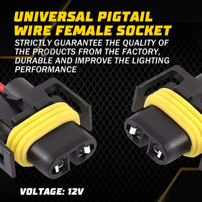 Low Beam H11 Headlight Connector Plug for Hilux N70 2005-2015