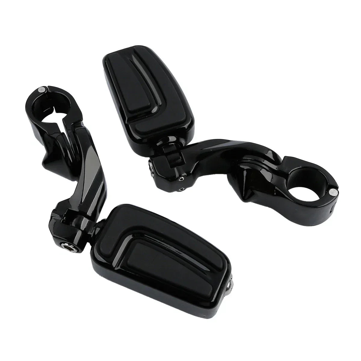 Short Angled Mount Foot Pegs 1.25" 32mm for Harley Softail Deluxe