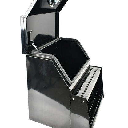 Semi Truck Aluminum Tool Box with Saddle Step 28"x25"x30