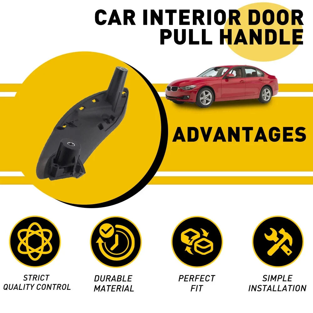4-Piece Set of Black ABS Door Pull Handles for BMW F30 F35 2012-2019