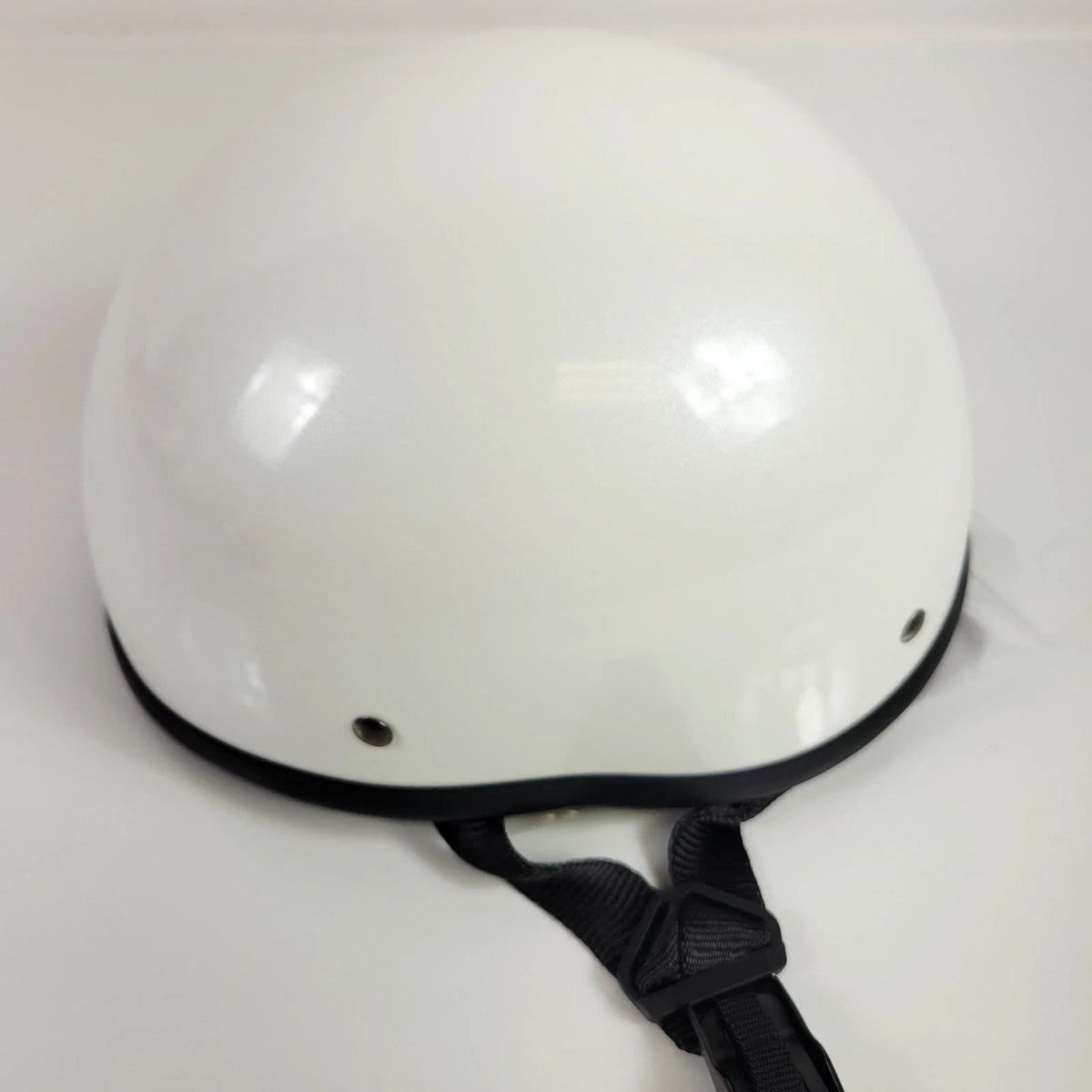 Motorcycle Helmet Low Profile 2XL Pearl White by Bare Bones DOT