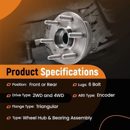 Wheel Hub Assembly Front/Rear for Cadillac SRX (2010-2016) 513289