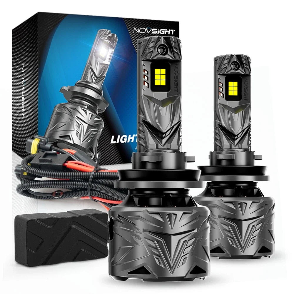 2X LED Headlight Bulbs H8 H9 H11 for NOVSIGHT (50000LM, 6500K)