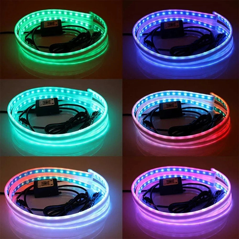 RGB Flexible LED 5050 DRL Running Lamp Strip 60CM - 2X (IP68)
