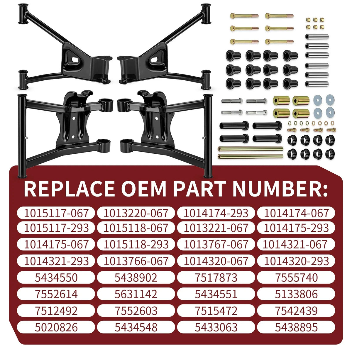 Rear Upper Lower A-Arm Kit for Polaris Sportsman 600 (2003–2005)