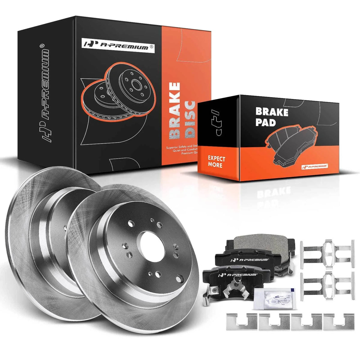 Rear Drilled Disc Brake Rotors & Pads for Honda CR-V (2005–2016)