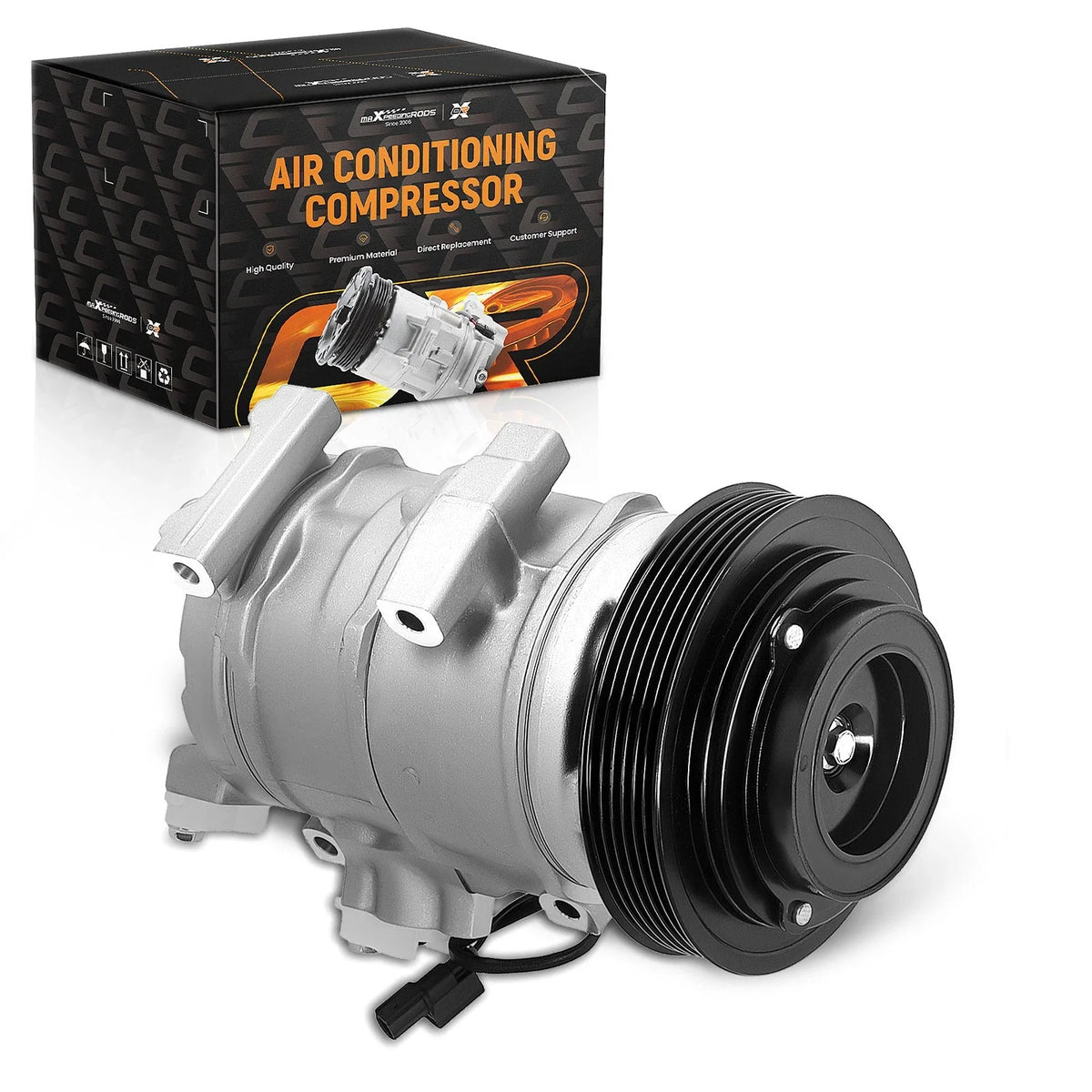 6-Groove AC Compressor with Clutch for Honda Pilot Odyssey 2005-2015
