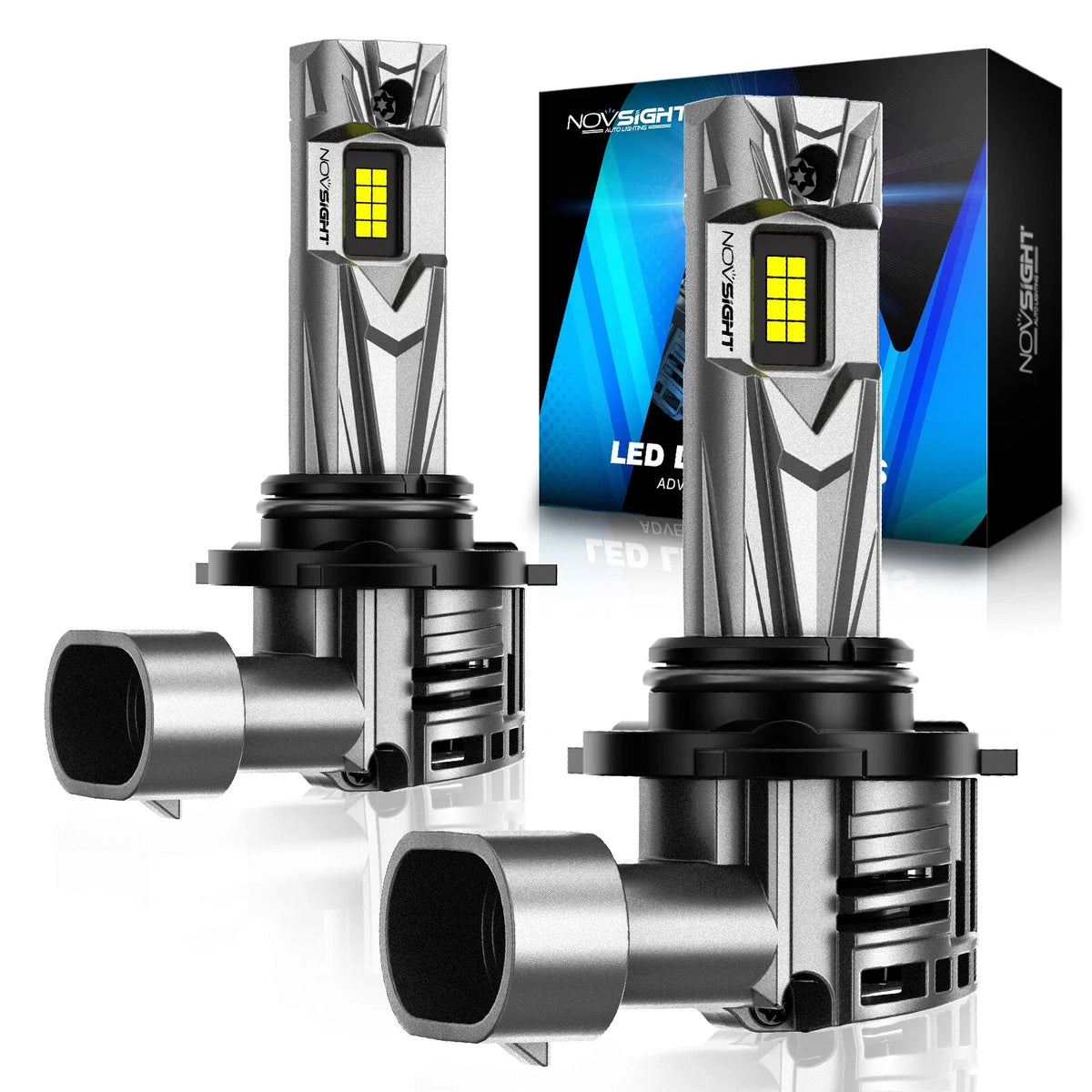 LED Headlight Bulbs 2X HB3 9005 for NOVSIGHT 2011-2018 18000LM 70W 6500K