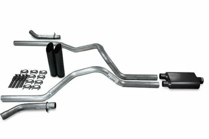 2.5" Exhaust Kit - Corner Exit with Black Tips for Dodge Ram 1500 2019-2025