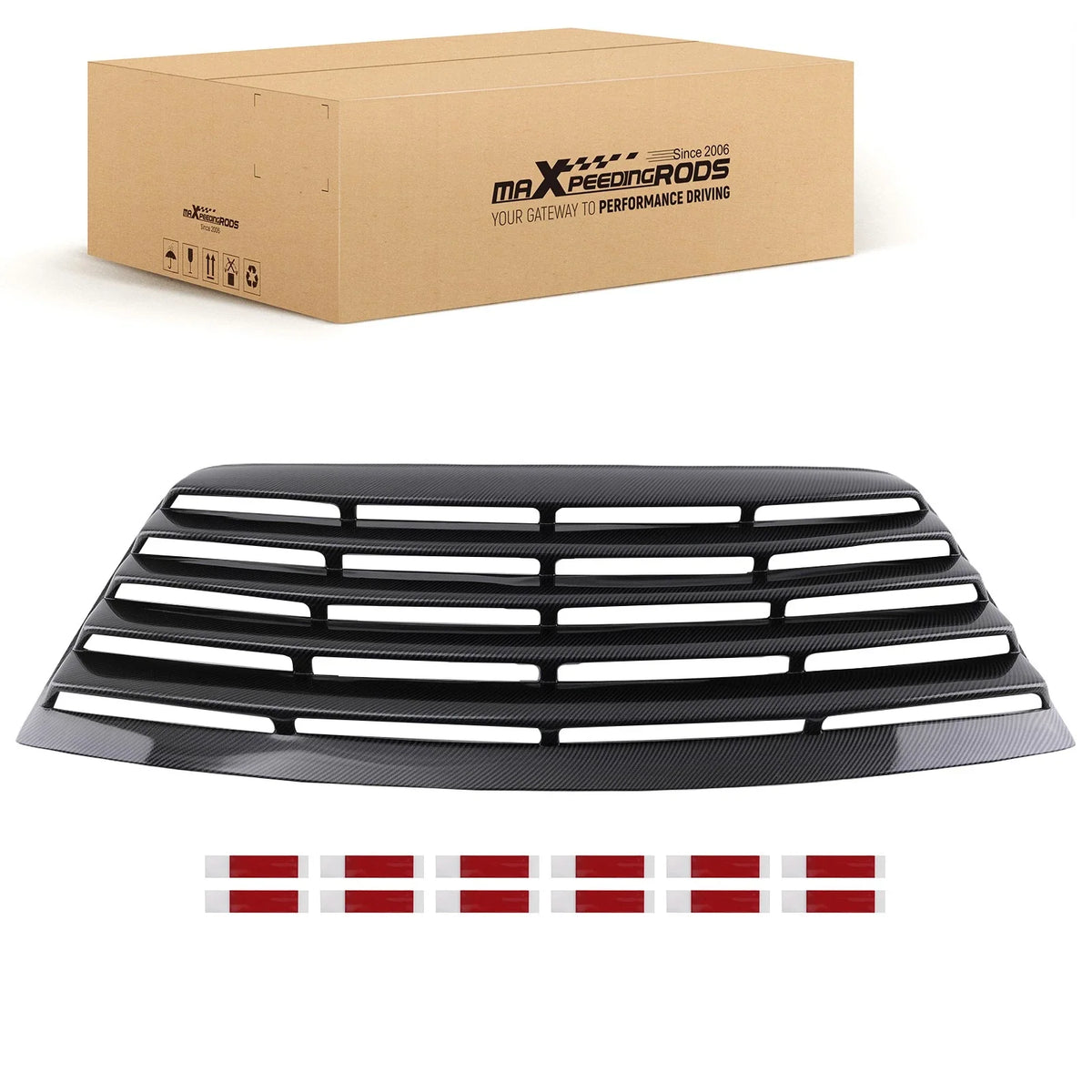 Carbon Fiber Rear Window Louver for Dodge Challenger (2008–2023) UV Block