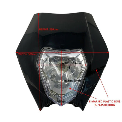 Tail Light Assembly for Dirt Bike - Black