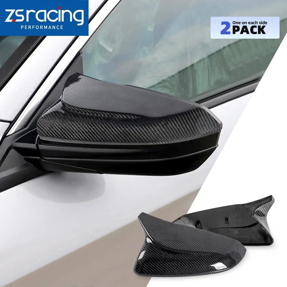 Side Mirror Cover Caps - Carbon Fiber (2X) for 2016-2021 Honda Civic